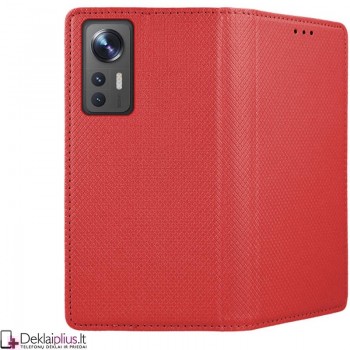 Telone atverčiamas dėklas - raudonas (telefonams Xiaomi 12 Lite)
